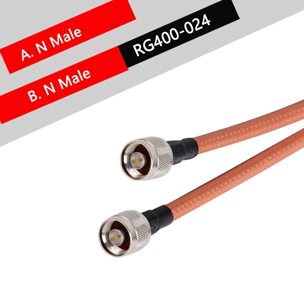 RG400 Double Shielded N Male Plug to BNC Male Plug RF Coaxial Connector Pigtail Jumper Cable New 6inch~10M