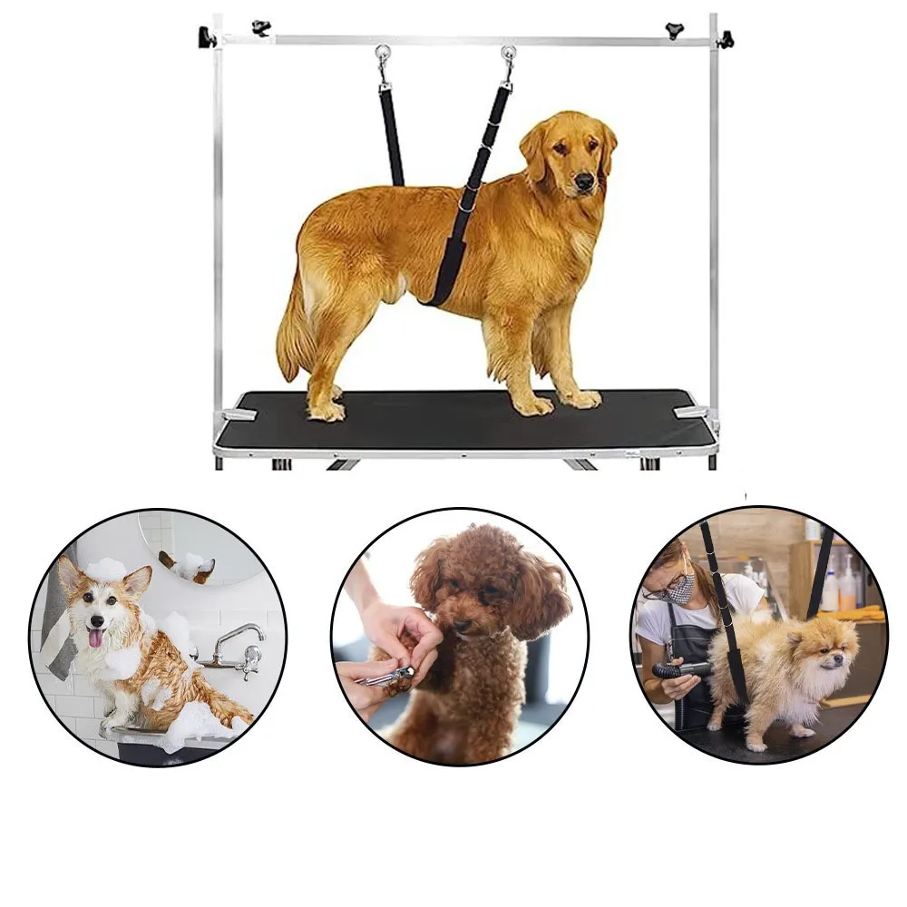 Adjustable Dog Grooming Restraint Straps Nylon Pet Grooming Harness Loop Restraint Noose for Pet Grooming Table Bathing Trimming
