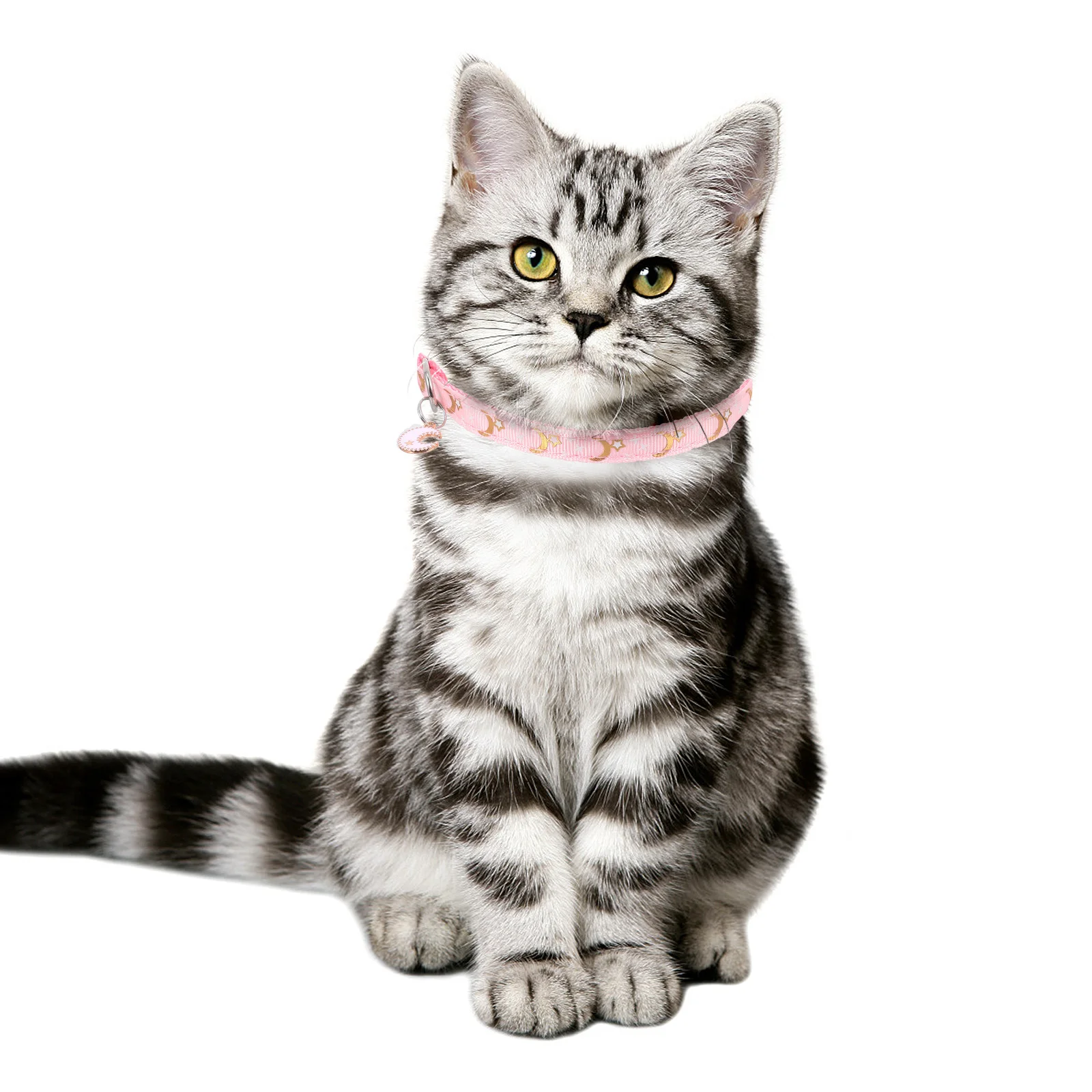 

Moon Star Cat Collar Adjustable For Kitten Pet Comfortable Breathable Safety Neckwear Cute Design For Cats