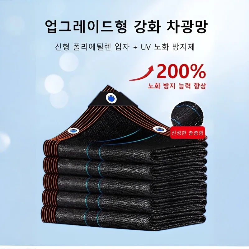 

Courtyard Black Thickened Encrypted Sunshade Net Punched Shading Net Perforated Water-permeable&Breathable for Outdoor Summer