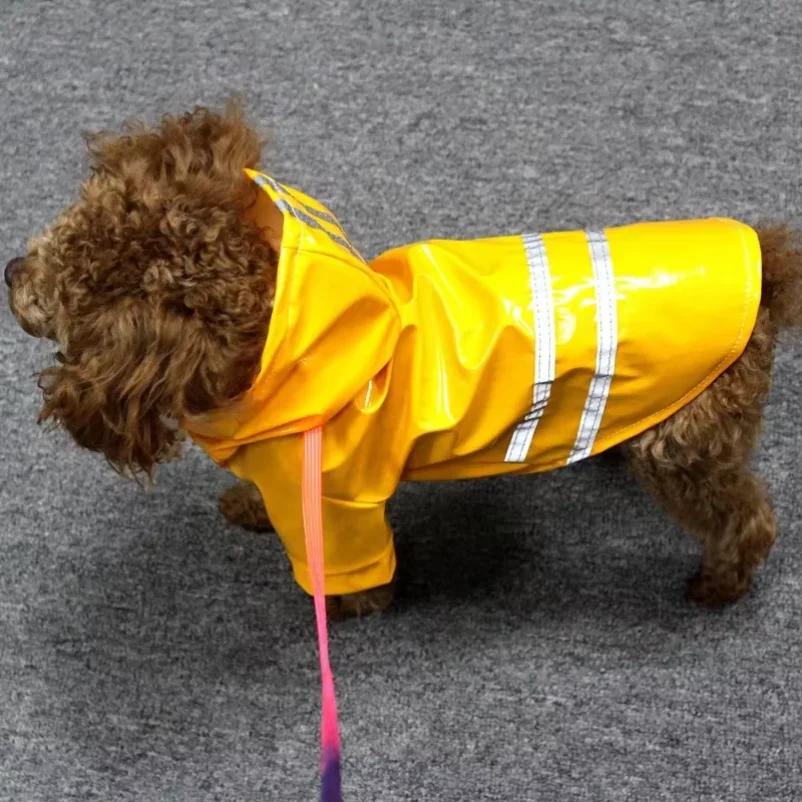 Summer Outdoor Puppy Pet Rain Coat S-XL Hoody Waterproof Jackets PU Raincoat for Dogs Cats Apparel Clothes Wholesale view 6