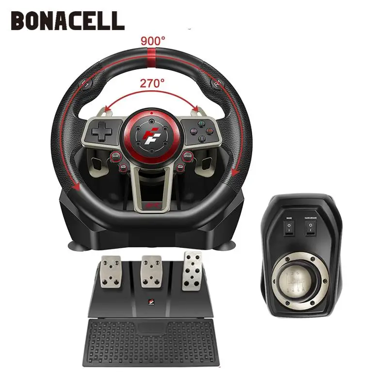 

Top 900° racing game steering wheel, computer learning car simulation PC/PS3/PS4/Xboxone/Switch 900 degrees L50