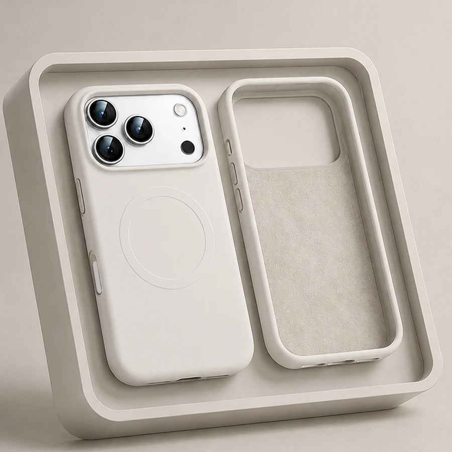 Minimalistyczne, kreatywne, miękkie silikonowe etui magnetyczne do iPhone 18 13 12 11 17 Pro Max Air 16 14 15Plus, prosta, matowa, odporna na wstrząsy osłona.