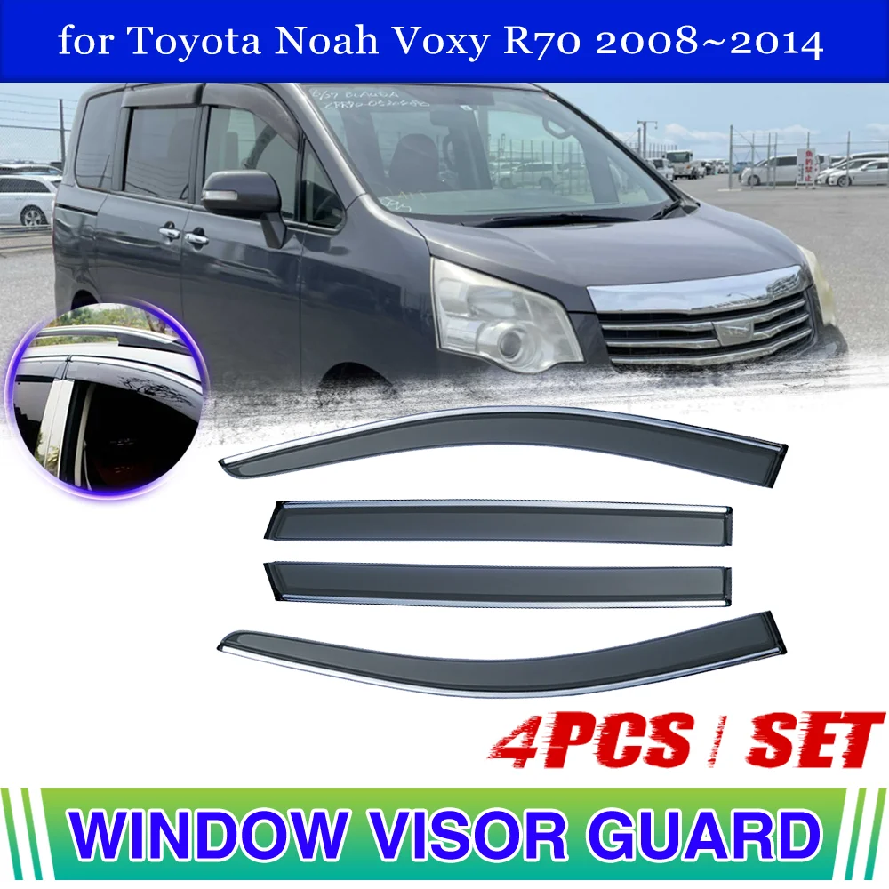 

Window Visor for Toyota Noah Voxy NAV1 R70 X S V ZS 2008~2014 Door Side Awning Rain Eyebrow Smoke Cover Deflector Accessories