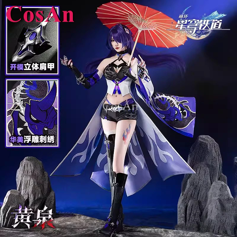 

CosAn Game Honkai: Star Rail Acheron Cosplay Costumes Fashion Lovely Sweet Uniform Full Set Halloween Party Role Play Clothing