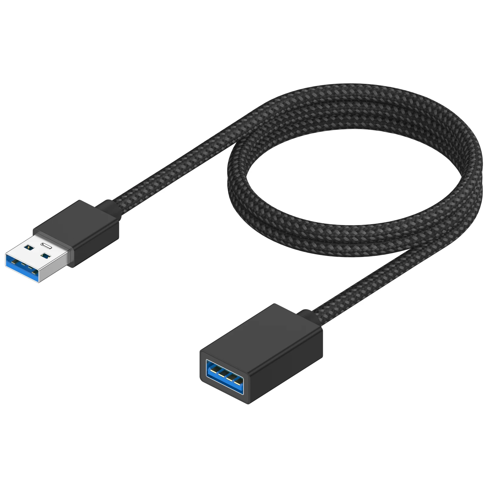 1M USB 3.0 Extension Cable Extender Cord Data Transfer Wire For Laptop Computer TV Camera Projector USB Charger Nylon Cable
