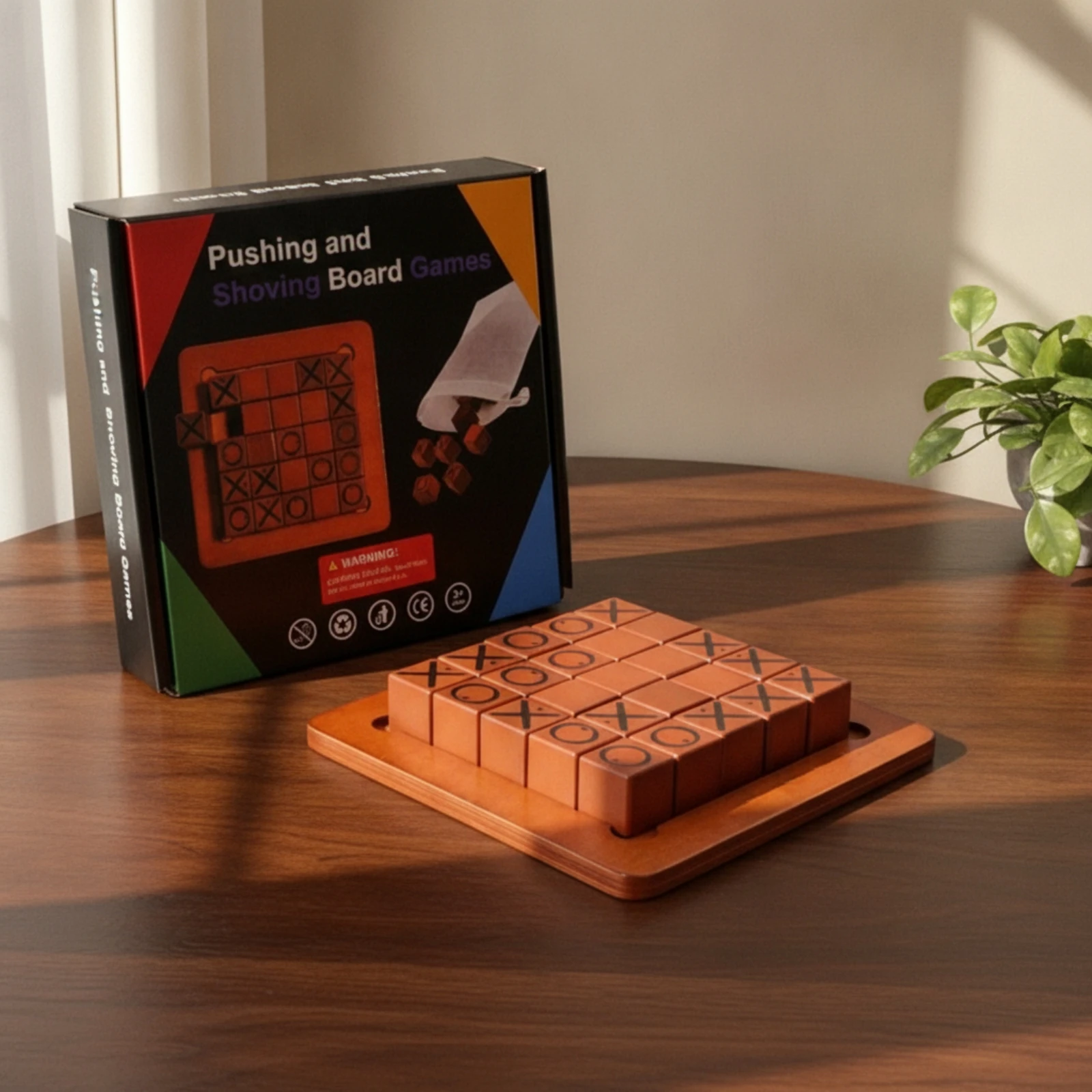 Wooden Noughts and Crosses Toe Game Rustic Coffee Table Noughts and Crosses Toe Game Minimalist Screen-Screenless for Families