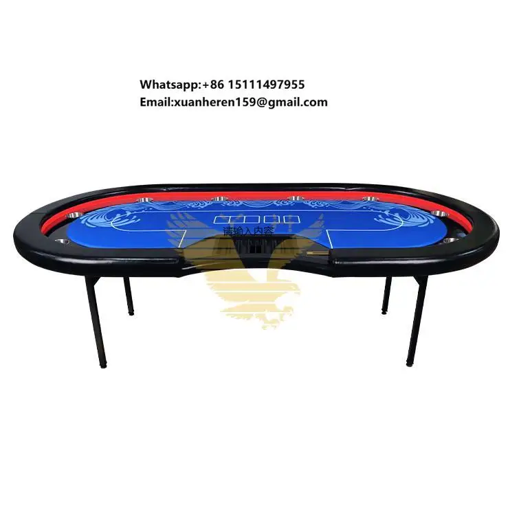 YH 96 Inch Custom Logo Led Foldable Folding Tavolo Da Poker Table With Led Light for Texas Table Game