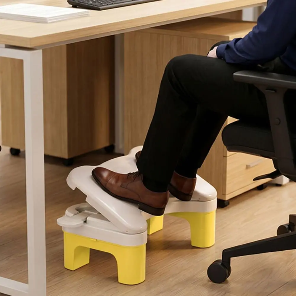 Ergonomic Under Desk Footrest Nonslip Bottom 6 Level Office Desk Leg Rest Comfortable Breathable