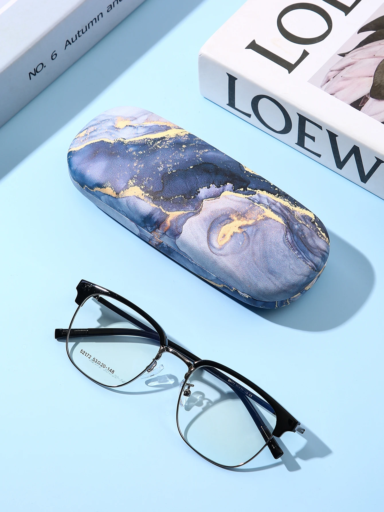 1 قطعة حافظة نظارات أنيقة بطباعة جرافيتي تموج أنيقة متينة مقاومة للماء ومحمولة صندوق حامل نظارات واقية للنساء والرجال #5