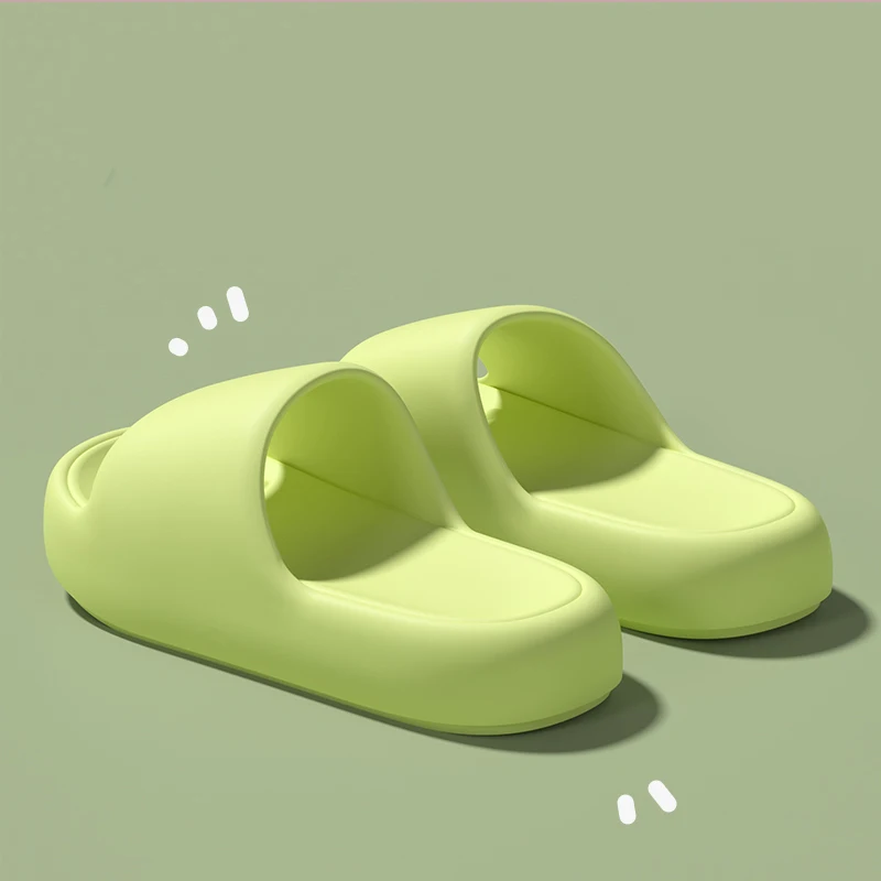 

Popular Style Slippers with a Stepping-On-Clouds Feel, Thick-Soled Non-Slip Couple Slippers for Women and Men, Summer Silent Indoor and Outdoor Bathroom Slippers