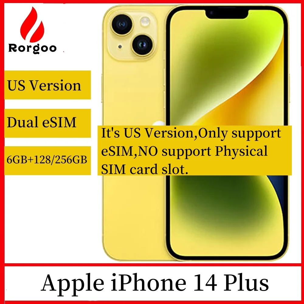 Apple iPhone 14 Plus US version Dual eSIM 128/256GB ROM 6GB RAM 6.7