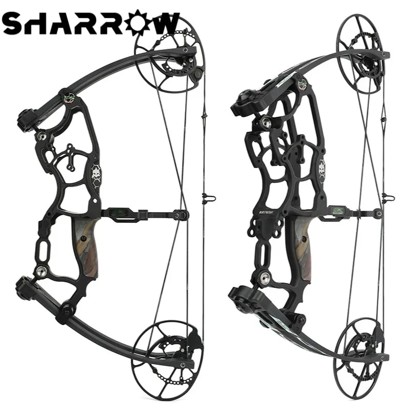 

50-75lbs Archery Compound Bow CNC Machining Adjustable Let-off 80% for Left/Right Hand Competitive Arrows Shooting Pulley Bow