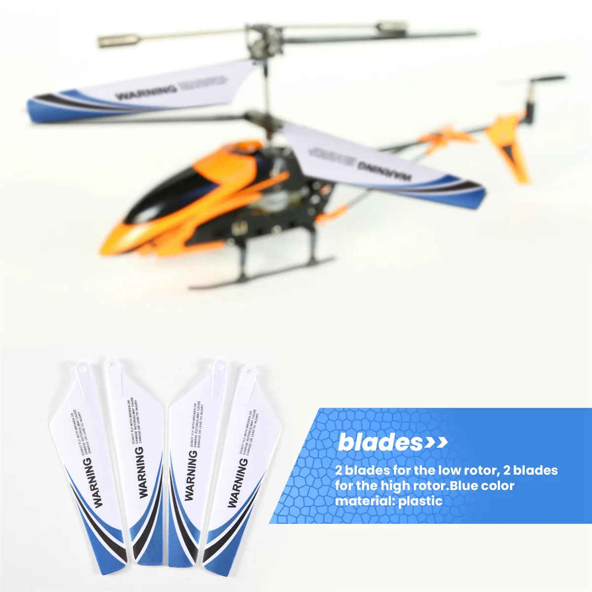 Syma 4pcs spare blades for helicopter rotor rc S107, Blue