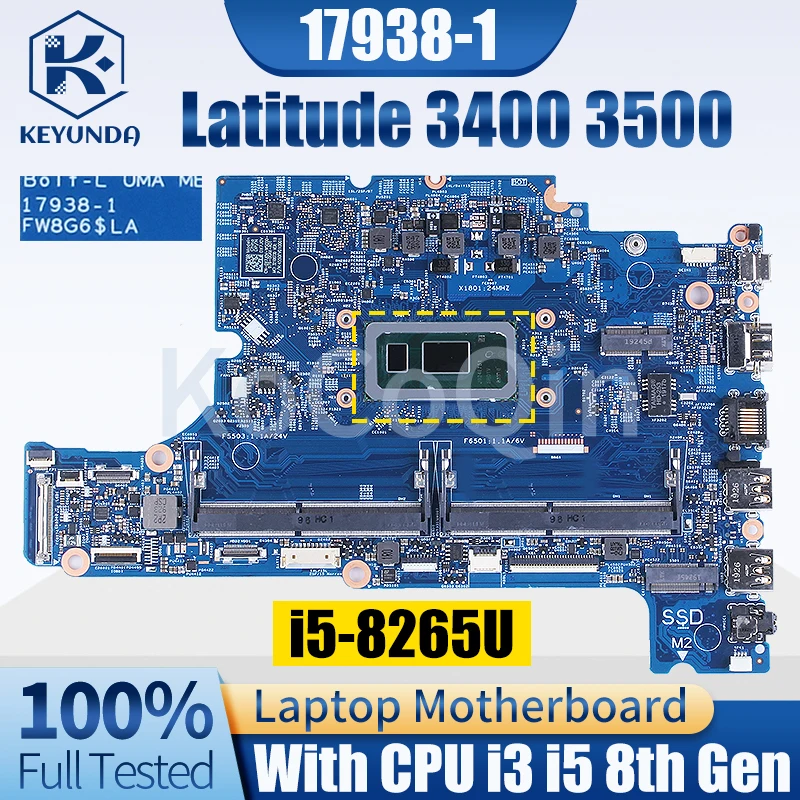 Imagem -02 - Placa-mãe Portátil para Dell Dell Latitude 3400 3500 Notebook Mainboard 179381 0k3frd 0x7j0v I38145u I59265u