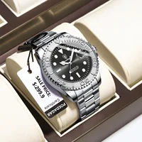 Reloj POEDAGAR de lujo para hombres de negocios, resistente al agua, fecha luminosa, relojes de acero inoxidable para hombres, reloj militar de cuarzo de alta calidad para hombre