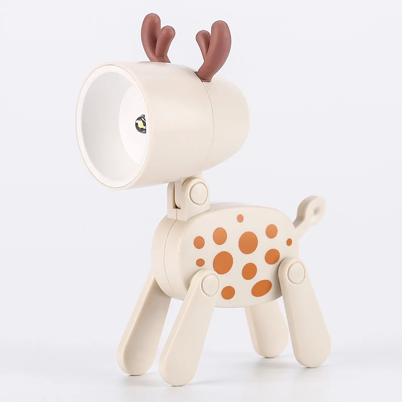 Mini Dog&Deer Lamp Cute Small Phone Holder, Portable Dog&Deer Lamp Adjustable Phone Stand