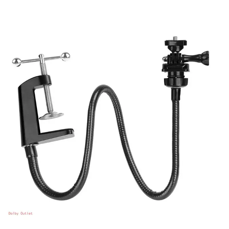 Webcam Stand Enhanced Desk Jaw Clamp with Flexible Gooseneck Stand for Webcam C925e C922x C922 C930e C930