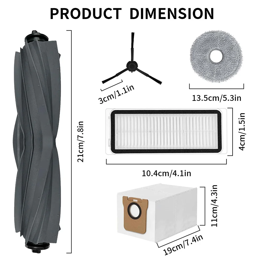 Do Dreame Bot L20 Ultra RLX41CE Akcesoria Robot Odkurzacz Zamienniki Gumowy wałek Szczotka Filtry Ściereczki do mopa Nakładki do mopa Worki na kurz