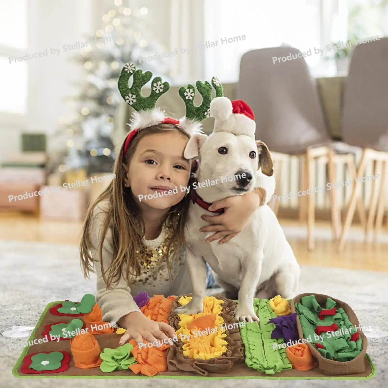 Pet Dog Sniffing Pad Slow Food Training Indoor and Outdoor Activity Toys Wool Fleece Dog Educational Toys