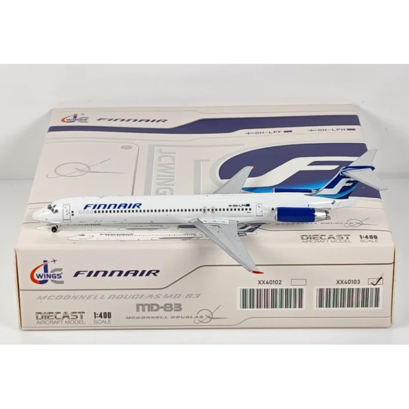 JC Wings Diecast 1/400 Finnair MD-83 OH-LPH Model Samolotu ze Stopu Metalu, Kolekcja Ozdób