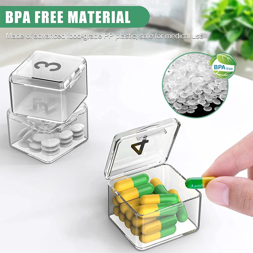 1 Set Monthly Pill Organizer - Large Compartments Portable Case for Travel, One Month Pill Cases Medicine Organizer for Vitamin