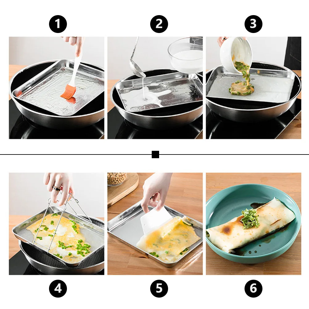 

1Pcs Stainless Steel Steaming Plate Silver Grid Bracket Raised Feet Multipurpose Kitchen Tray Oil Filtering Vegetable Washing