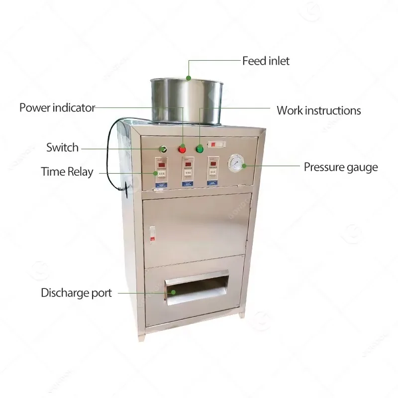 Long plus automatic dry pneumatic ginger onion garlic peeling machine for trade in Pakistan