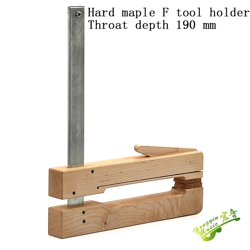 HUATOOL Hartes Ahornholz Eisen Deep Throat Klemme für Gitarre Cello Violine Brücke F-Form Holzbefestigung Holzarbeiten – Detail 25
