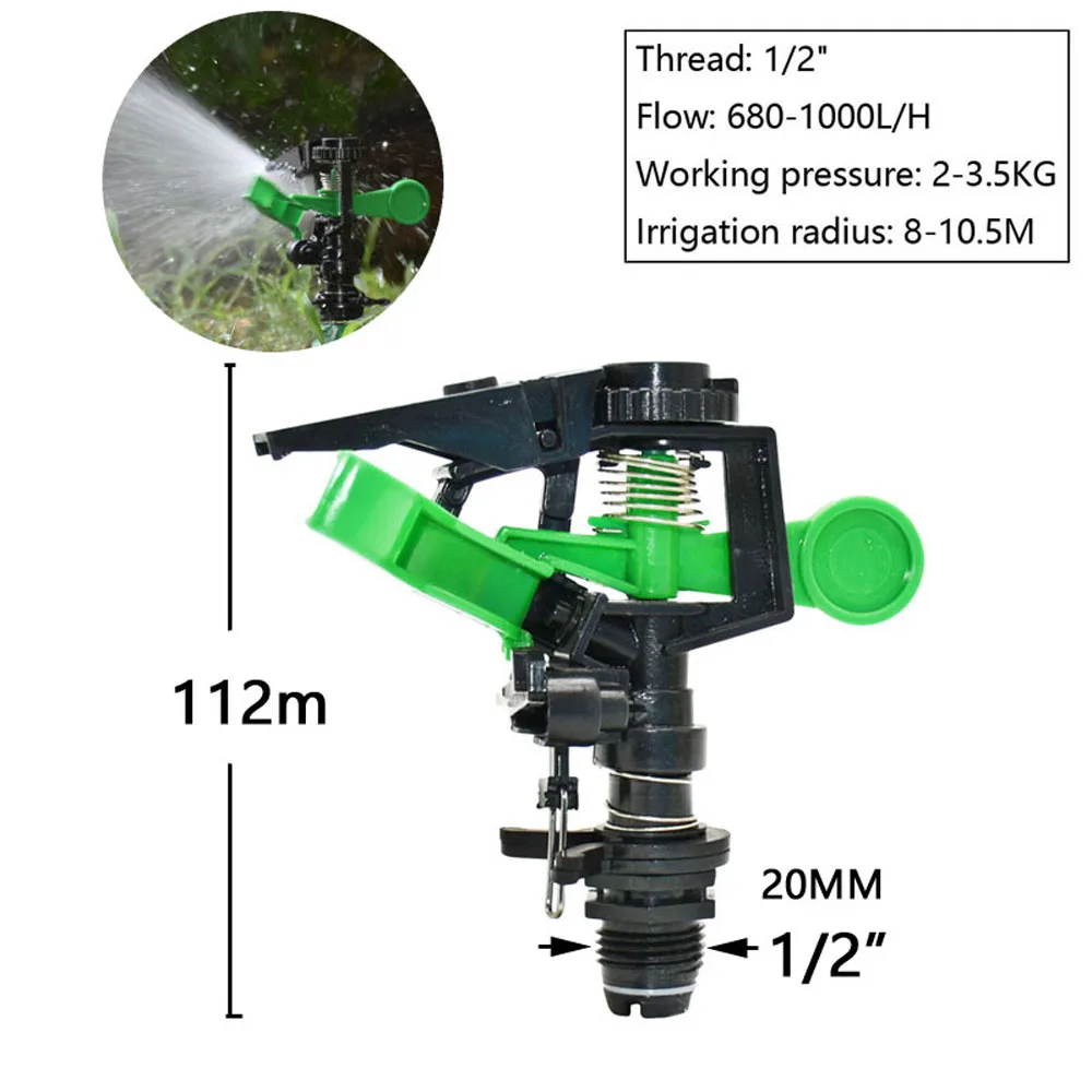 Watering Sprinkler 360 Degree Rotating Jet Sprinklers Farm Rocker Nozzles Plastic Spike Gardening Agriculture Irrigation Sprinkl