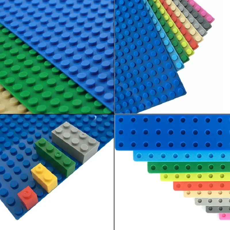 3PCS Bricks Baseplate 32x32 16x32 Dots Plastic Base Plates Compatible MOC Building Block Toys 10 in Classical Multi Color 10 IN