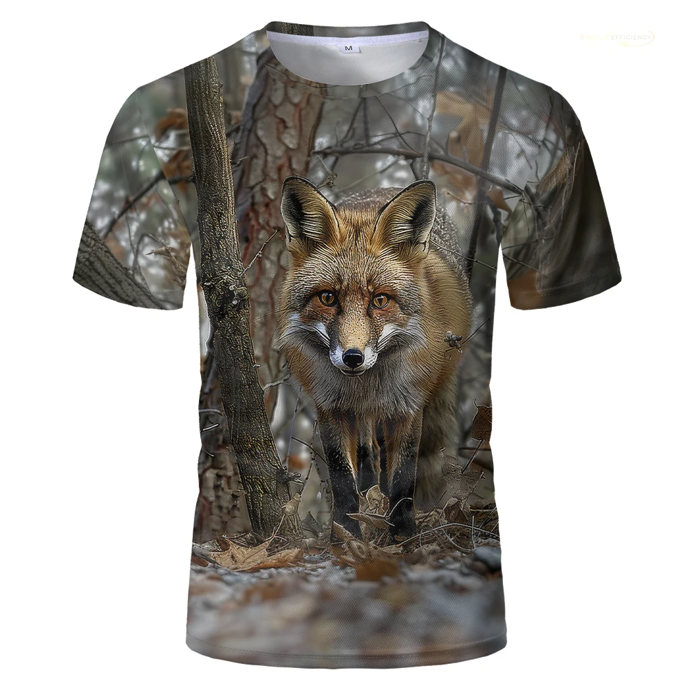 2024 Camouflage Hunting Animals Wild Boar 3D T-shirt Summer Ieisure Men's Tshirts Fashion Street Pullover Short Sleeve Tops Tee