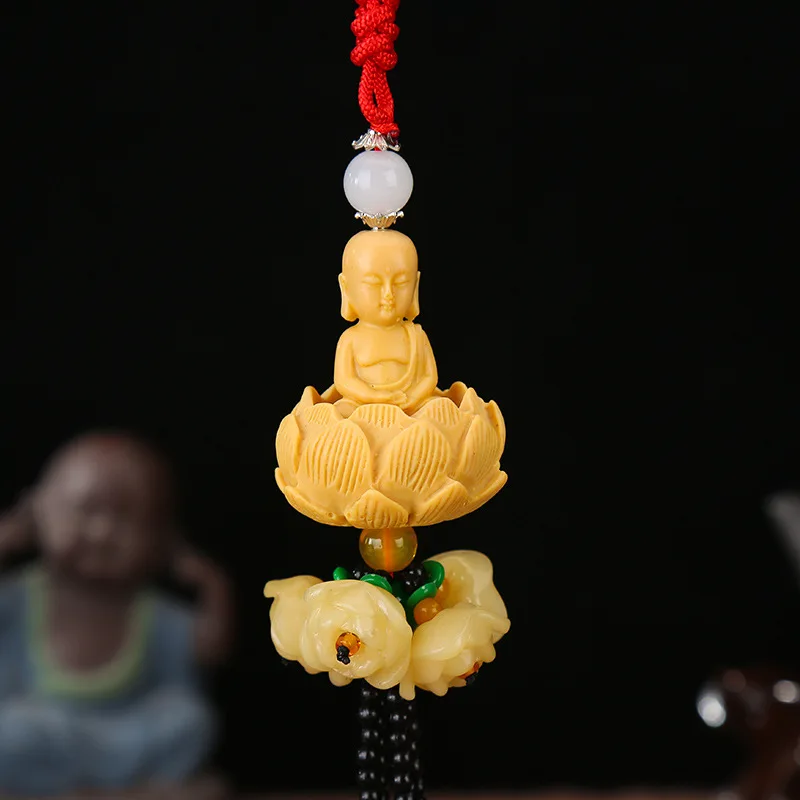 Car pendant car interior decoration Lotus Guanyin car rearview mirror pendant Lotus Safe Charming Car Accessories