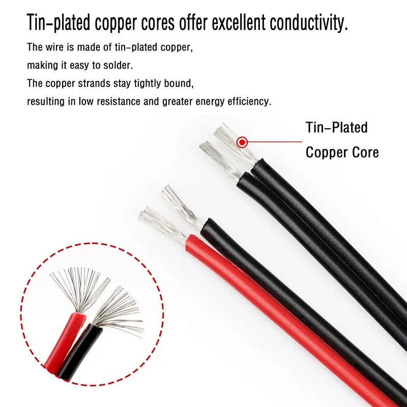 5/10M UL2468 Red Black 2 Pin Electrical Wire Tinned Copper Electronic Speaker Audio Cable For LED Car Audio LED Strip Cable