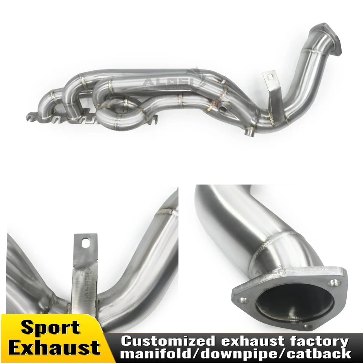 

Suitable for Audi RS4 B8 4.2L 2007-2013 high flow stainless steel exhaust manifold head exhaust pipe sports car power upgrade