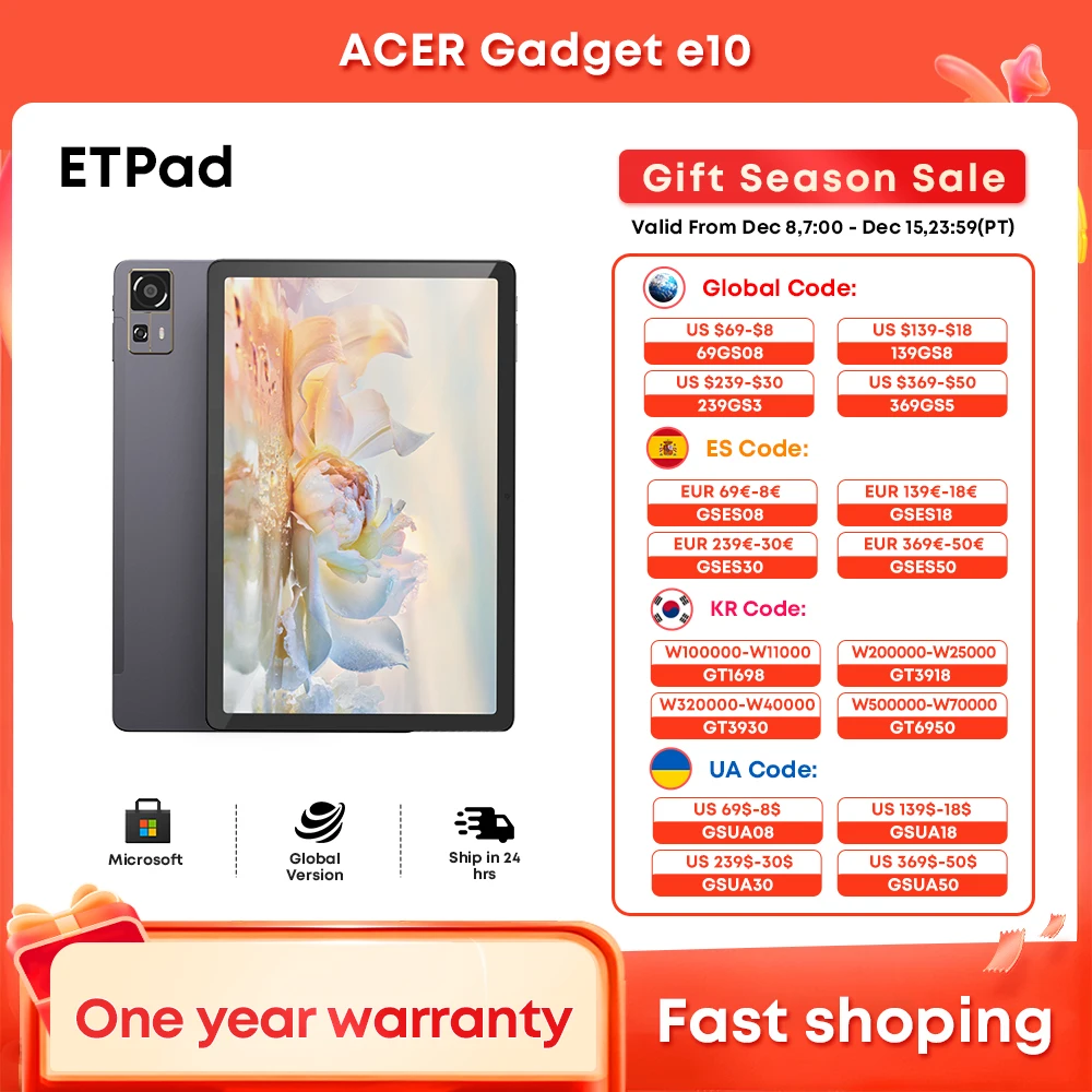 2024 Acer Gadget e10 ETPad Android