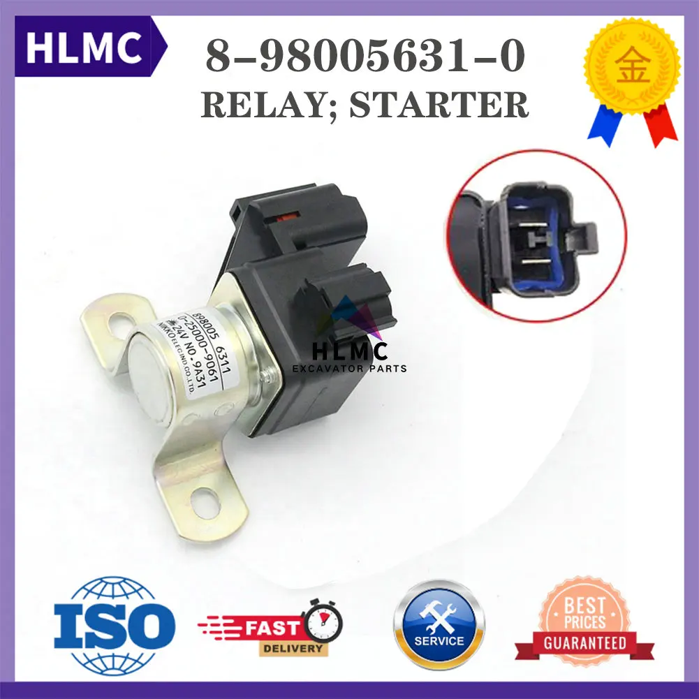 4HK1 6HK1 Excavator Starter Motor Relay 0-25000-9061 8-98005631-0 898005-6310 4681233 135D 135G 245GLC 670GLC