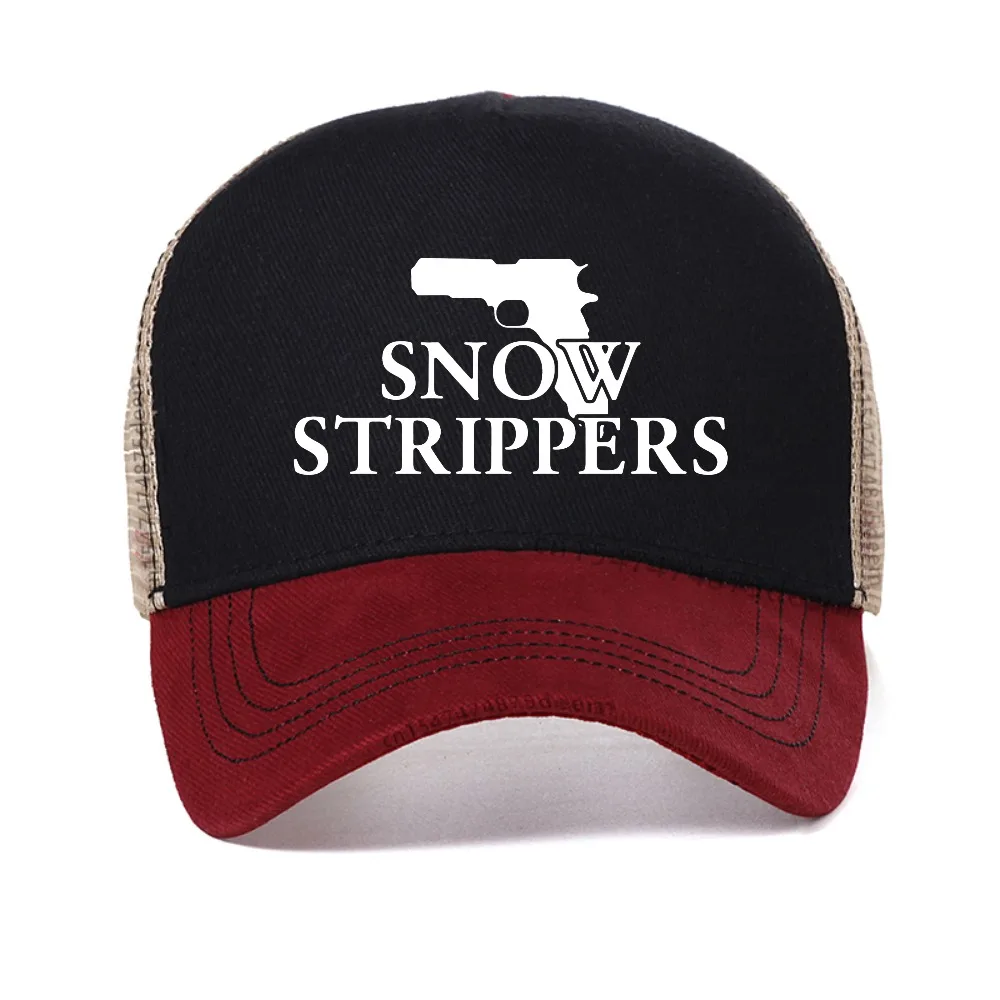 Funny Snow Strippers Gun baseball cap Summer Men Women Fashion casual hat adjustablle Snapback hats Breathable sun caps