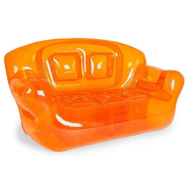 Divano gonfiabile per 2 persone in PVC trasparente personalizzato, divano gonfiabile rosa, poltrona, divano ad angolo, poltrona, divano ad aria