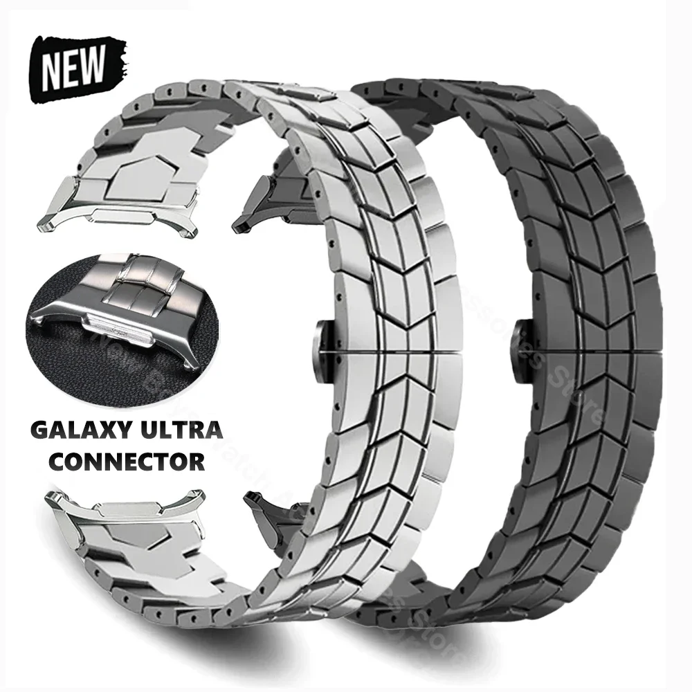 

Титановый ремешок для Samsung Galaxy Watch Ultra 47 мм, роскошный металлический деловой браслет без зазора для galaxy ultra ULTRA 47 мм