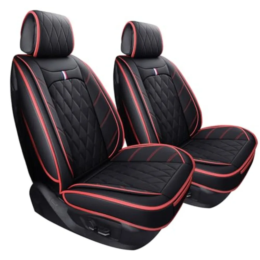

2 Front Drive Car Seat Covers Waterproof Leather Non-Slip Universal for Honda Civic Escape Edge Fusion Kia Sorento Soul Optima