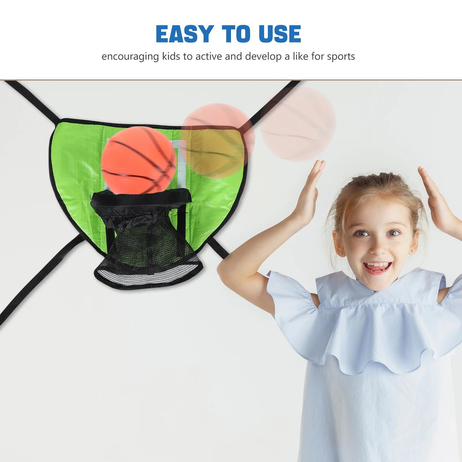 1 مجموعة الترامبولين كرة السلة هوب مجموعة كرة السلة هوب 3 كرات مضخة لعبة رياضية للأطفال في الهواء الطلق حديقة ساحة الترامبولين الملحقات #5