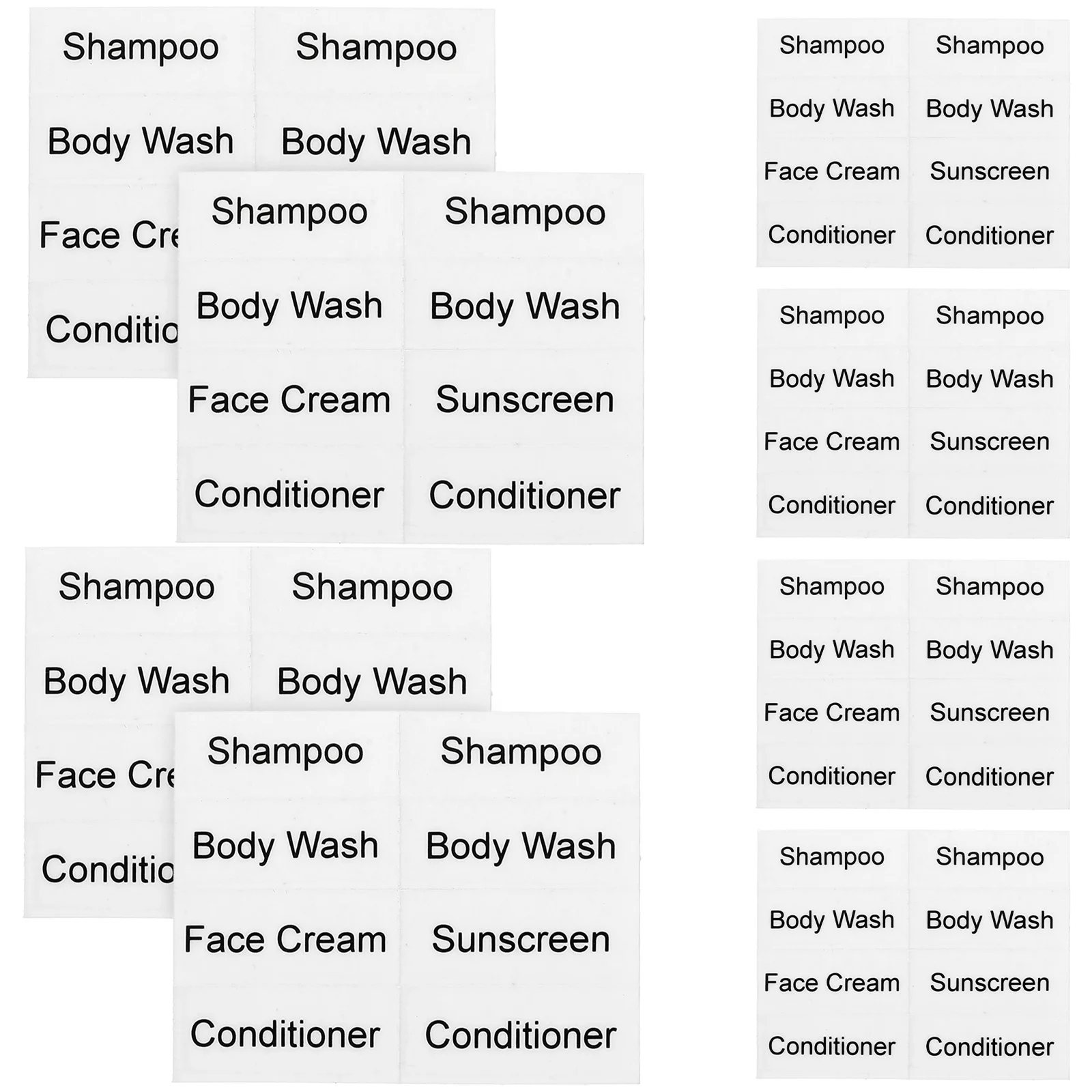 10 Sheets Bottle Stickers Dispensing Label Travel Labels Waterproof Toner Makeup Sub Paper