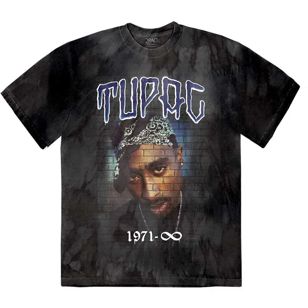 

Men's Tupac Wall Mural T-shirt Large Black