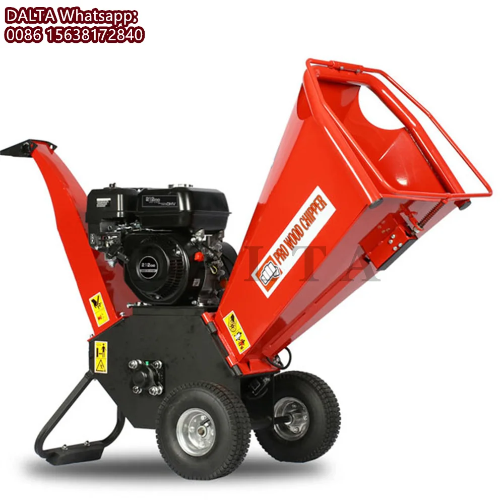 آلات الغابات الحطب المعالج 6.5HP البنزين آلة تكسير الخشب التقطيع الصغيرة