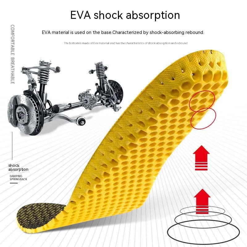 Memory Foam Insoles Men Sneakers Foot Honeycomb Inserts Shoe Breathable Pads Women Sports Running Arch in Sole Feet EVACushions