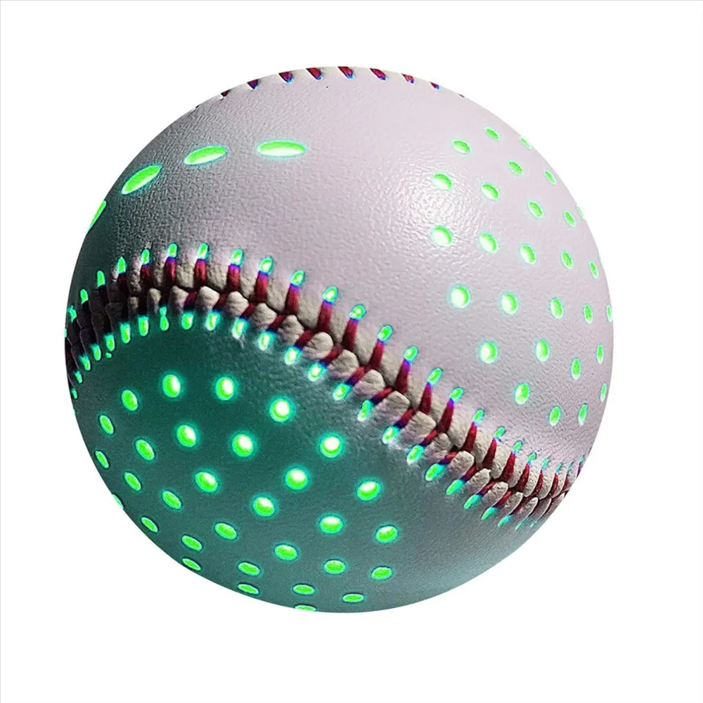 

6 Colors LED Glow Baseball RGB 2 Shining Modes Glow Baseball Rechargeable Faux Leather Simulation Baseball Kindergarten