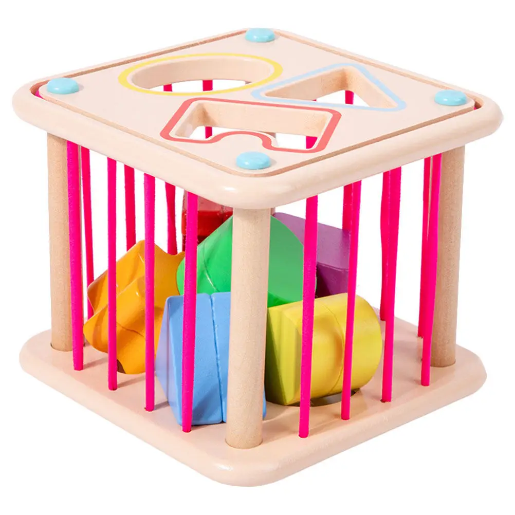 

1Set Wooden Sensory Blocks Colorful Shape Sorter Educational Children Plaything Concentration Development Hand Skill Enhancer