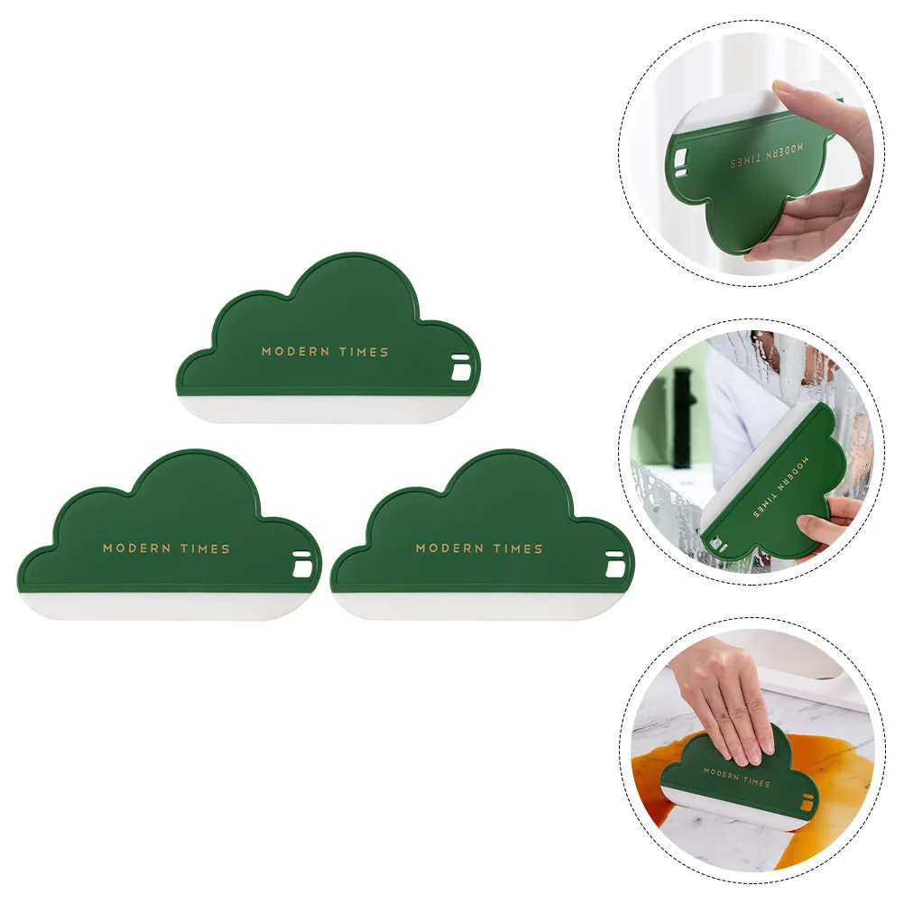 

3Pcs One-Piece Cleaning Wiper Silicone Glass Squeegee for Window Mirror Shower Scraper Household Water Remover