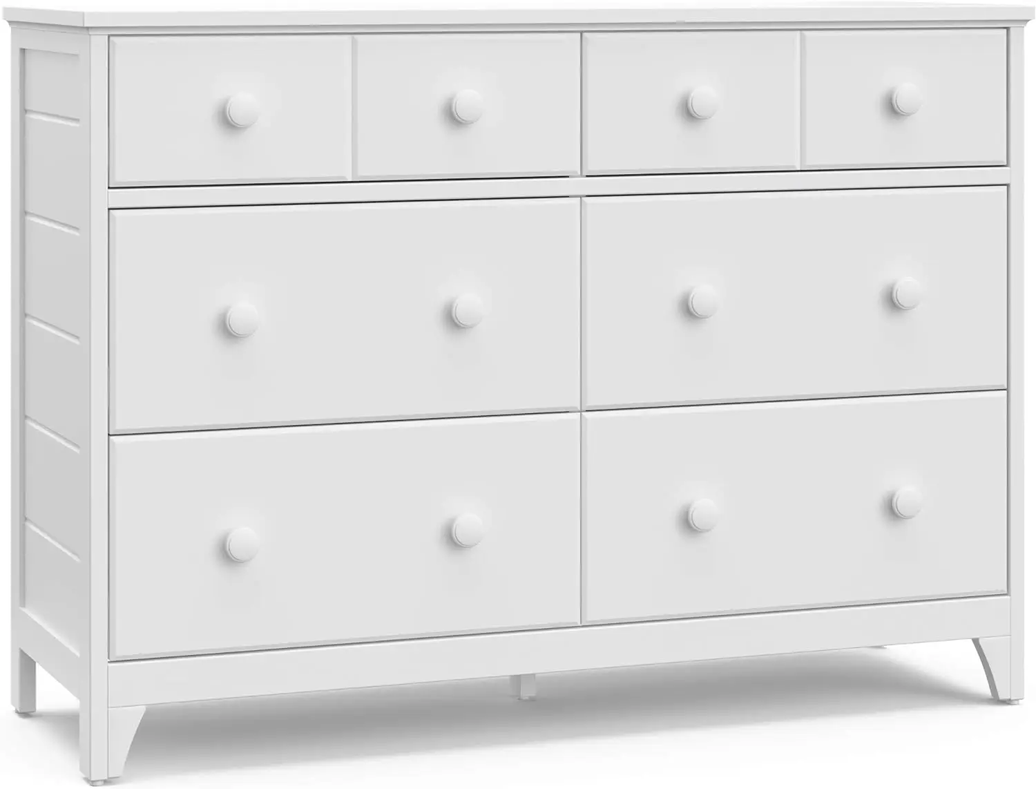 Moss 6 Drawer Universal Double Dresser (White) – GREENGUARD Gold Certified For Kids Nursery, Drawer Organizer, Chest of Drawers